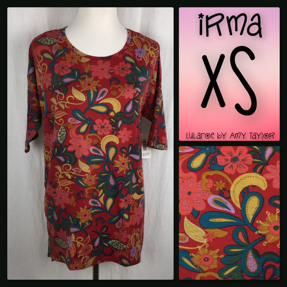 NWT LuLaRoe Irma Tunic - Floral - XS